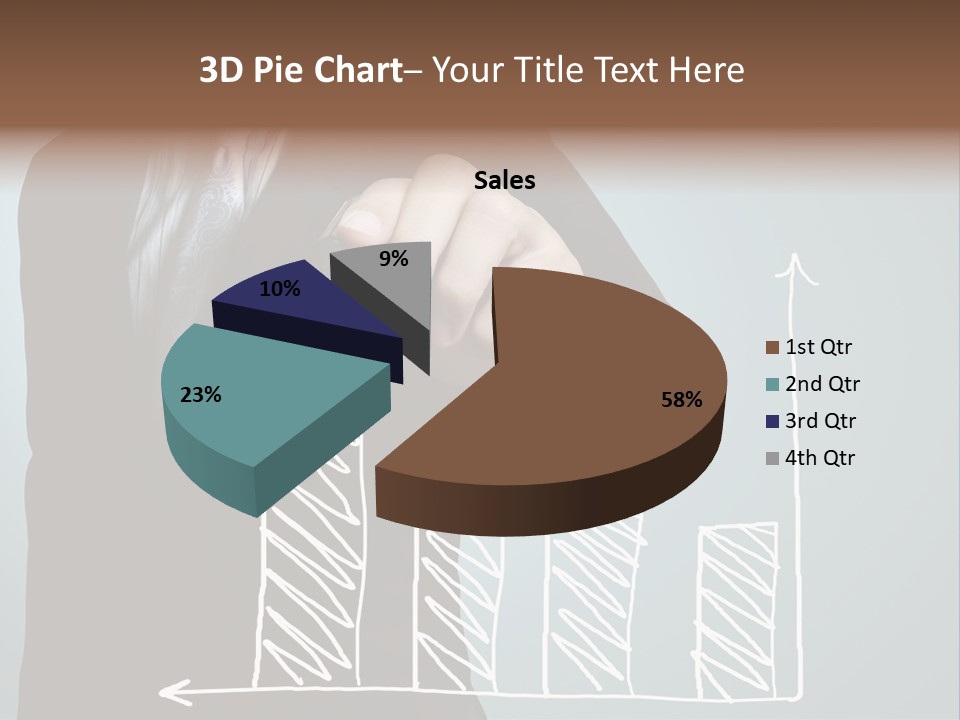 Turnover Pointing Graph PowerPoint Template