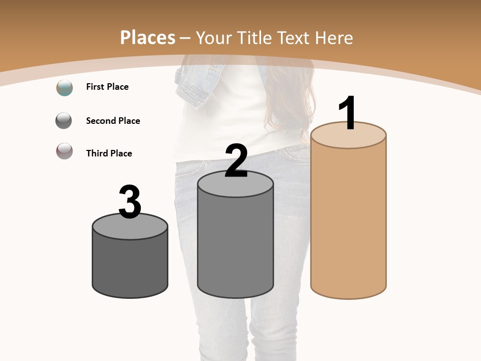 Cheering Denim Carefree PowerPoint Template