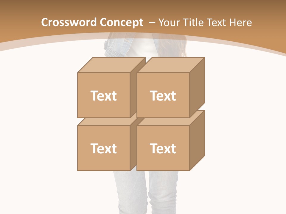 Cheering Denim Carefree PowerPoint Template