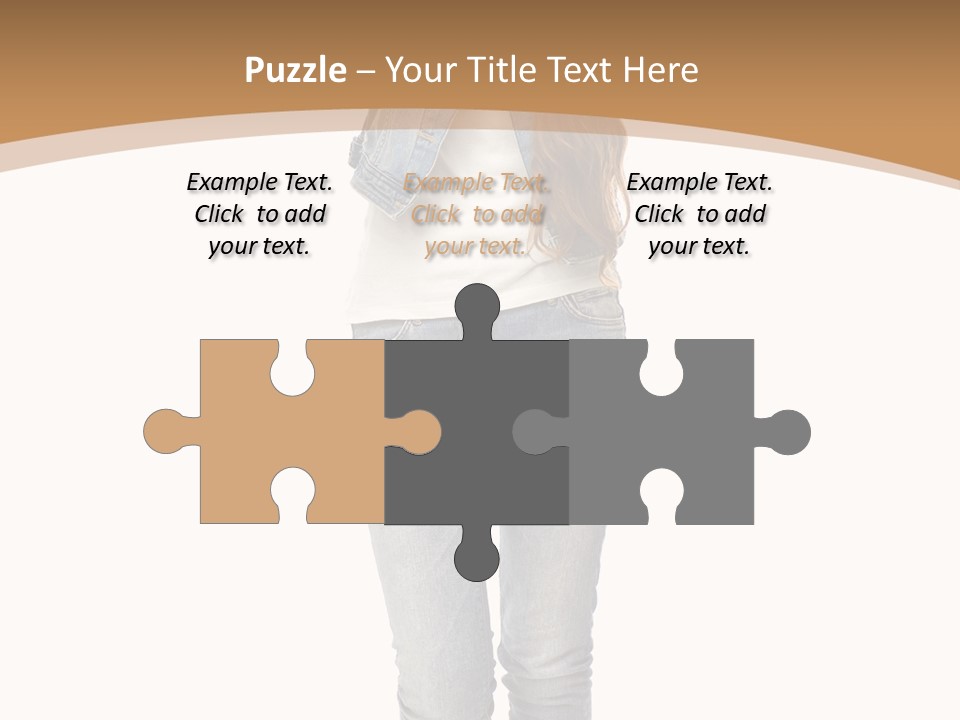 Cheering Denim Carefree PowerPoint Template