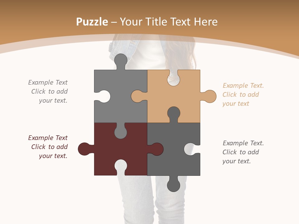 Cheering Denim Carefree PowerPoint Template