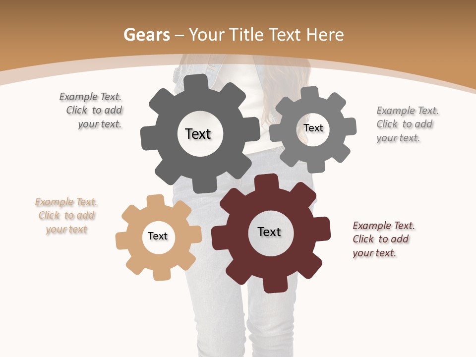 Cheering Denim Carefree PowerPoint Template