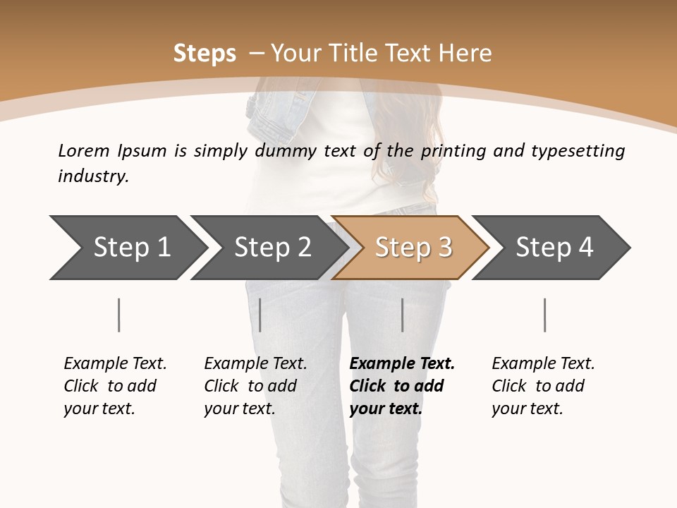 Cheering Denim Carefree PowerPoint Template