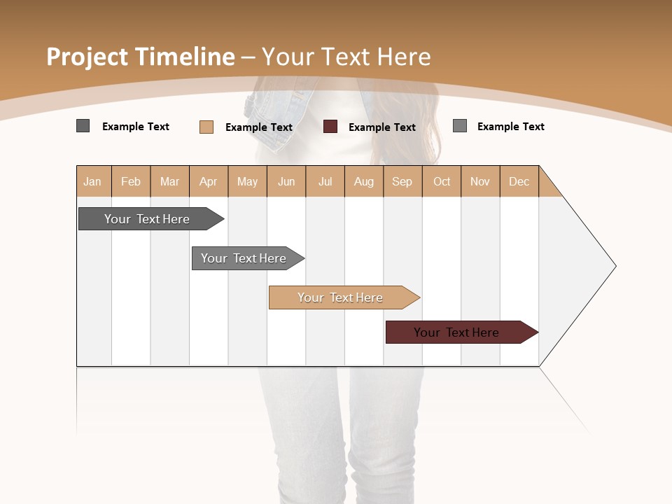 Cheering Denim Carefree PowerPoint Template