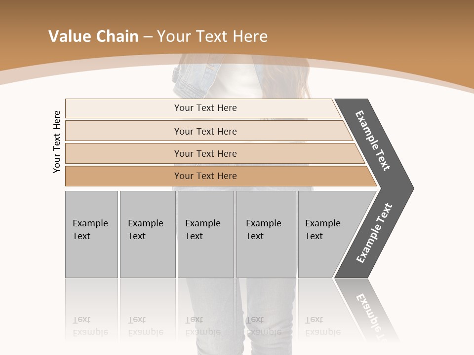 Cheering Denim Carefree PowerPoint Template