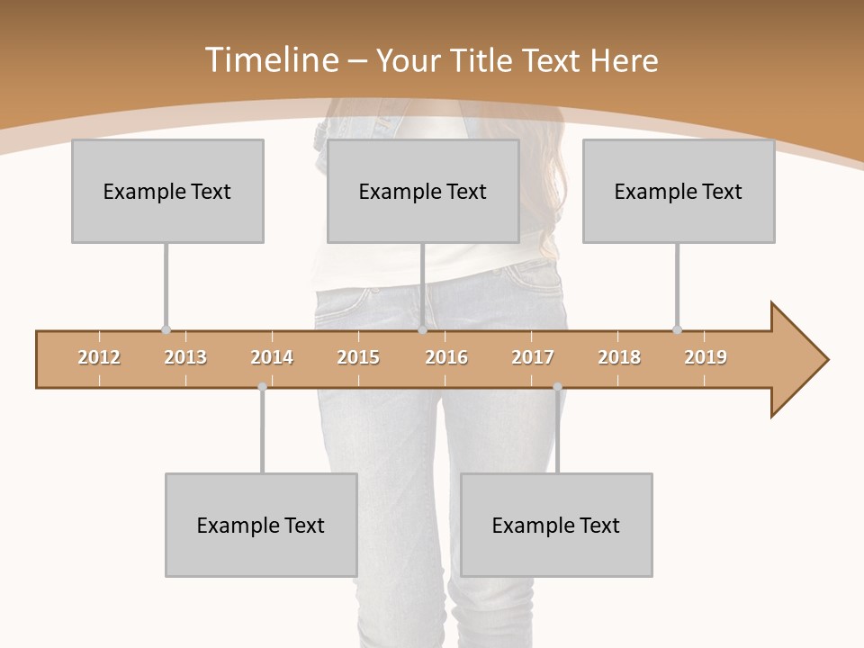 Cheering Denim Carefree PowerPoint Template