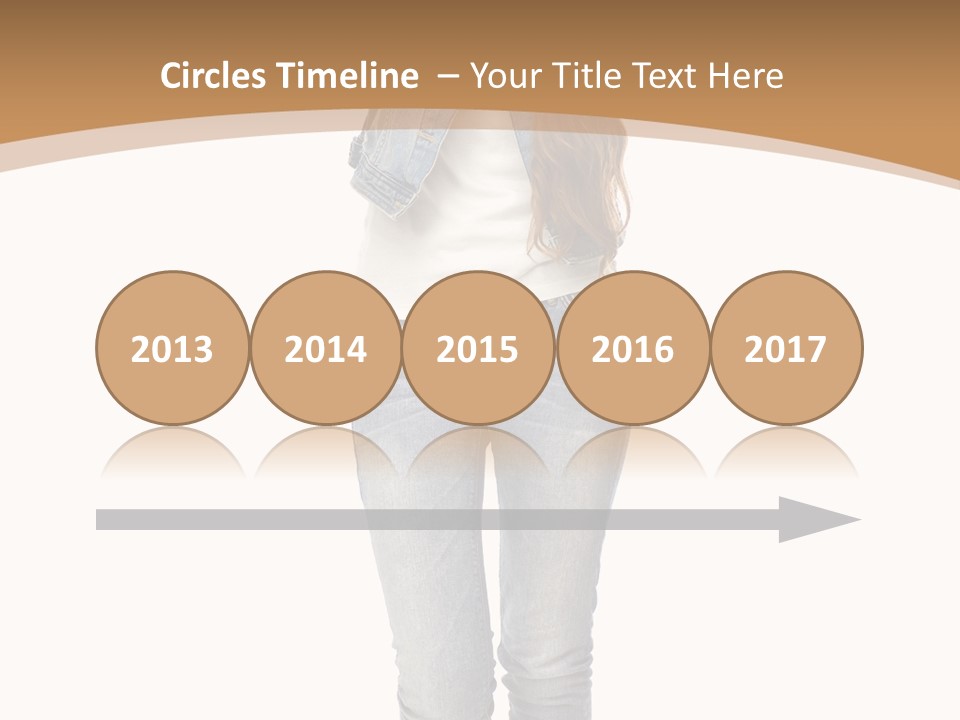 Cheering Denim Carefree PowerPoint Template