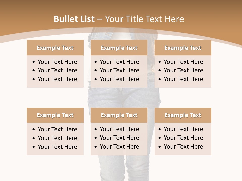 Cheering Denim Carefree PowerPoint Template