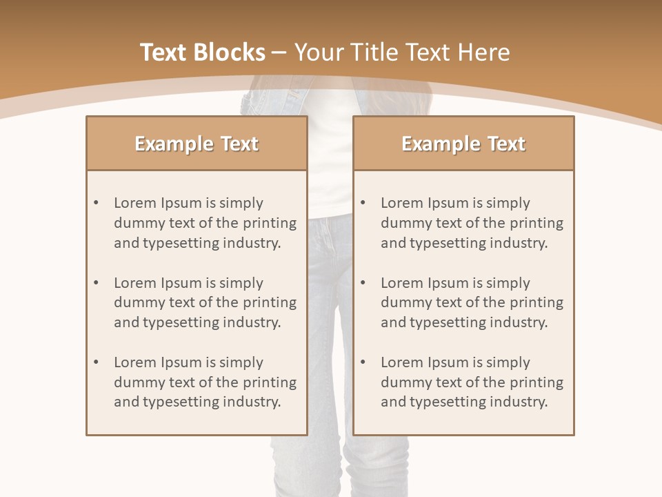 Cheering Denim Carefree PowerPoint Template