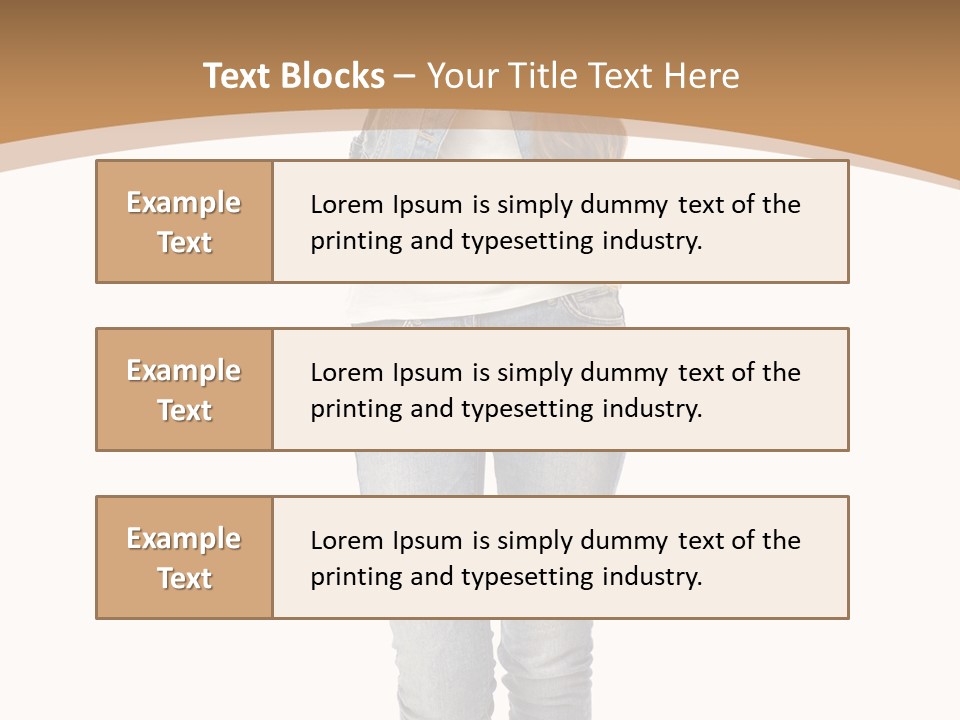 Cheering Denim Carefree PowerPoint Template