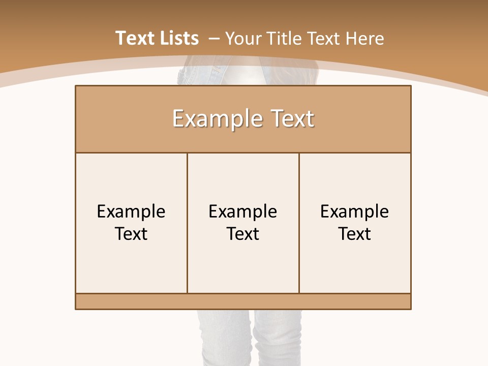 Cheering Denim Carefree PowerPoint Template