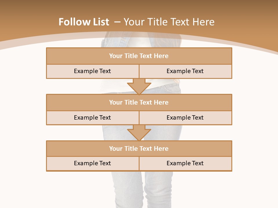 Cheering Denim Carefree PowerPoint Template