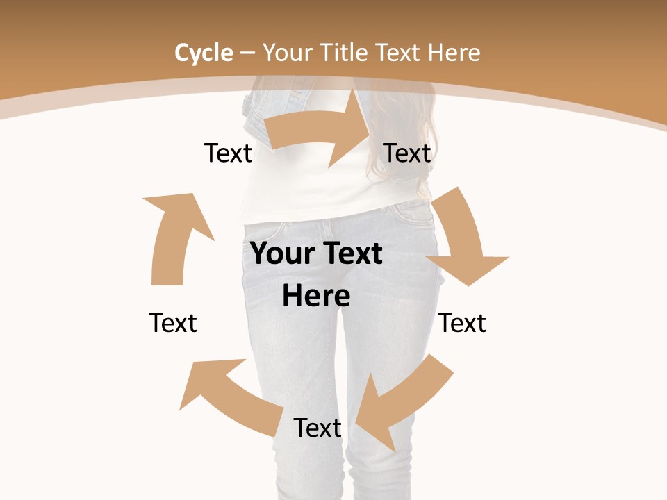 Cheering Denim Carefree PowerPoint Template