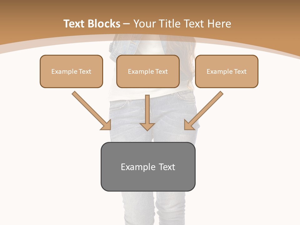 Cheering Denim Carefree PowerPoint Template