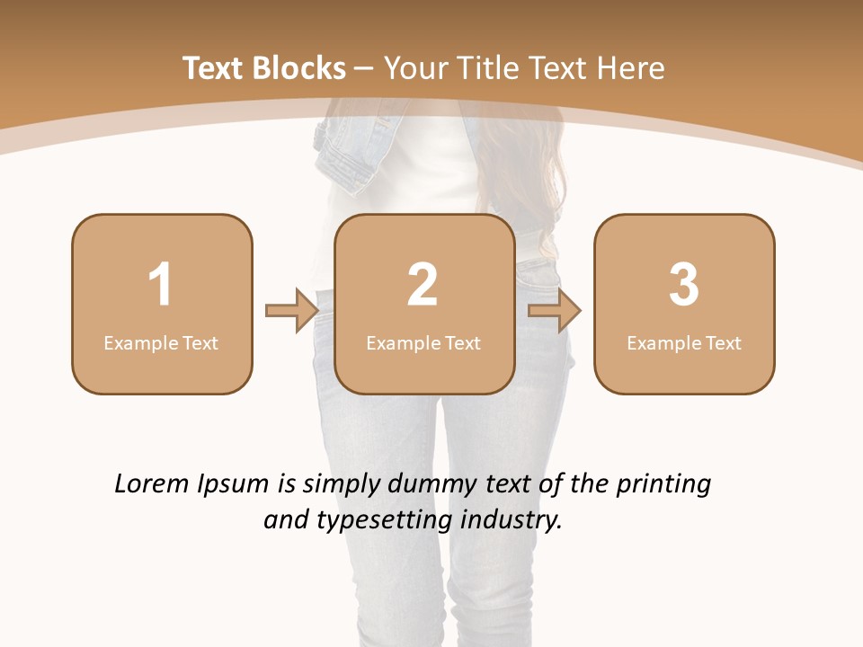 Cheering Denim Carefree PowerPoint Template