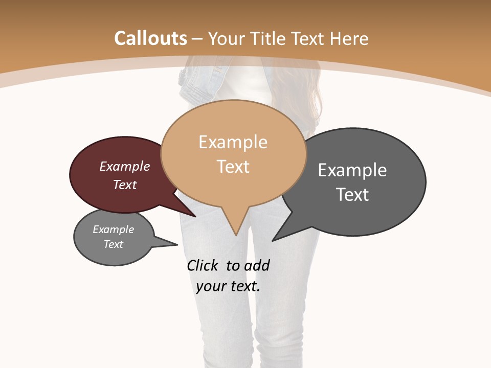 Cheering Denim Carefree PowerPoint Template