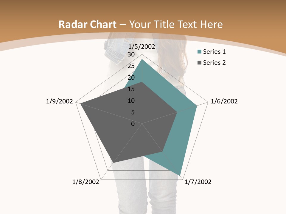 Cheering Denim Carefree PowerPoint Template