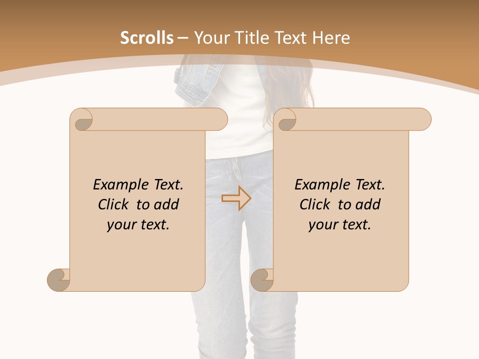 Cheering Denim Carefree PowerPoint Template