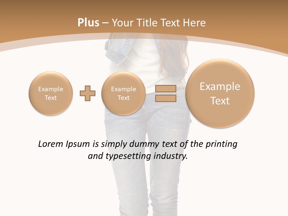 Cheering Denim Carefree PowerPoint Template