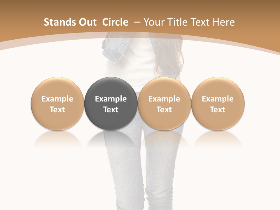 Cheering Denim Carefree PowerPoint Template