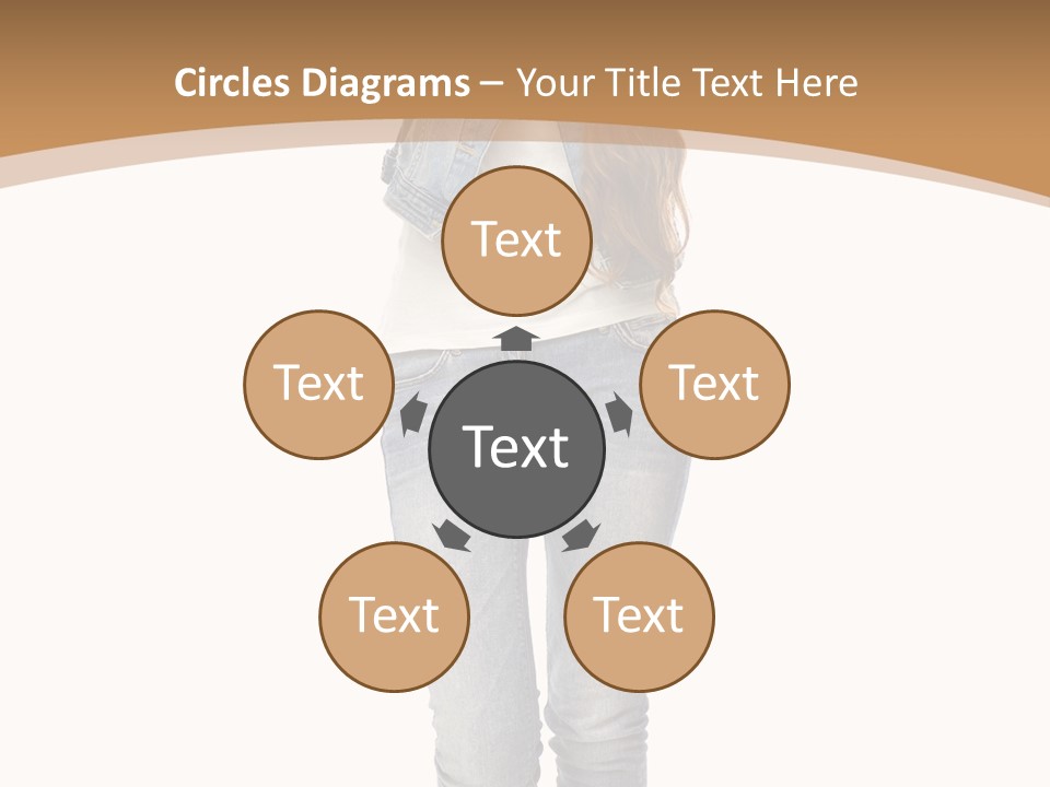 Cheering Denim Carefree PowerPoint Template