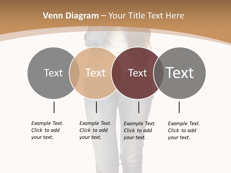 Cheering Denim Carefree PowerPoint Template