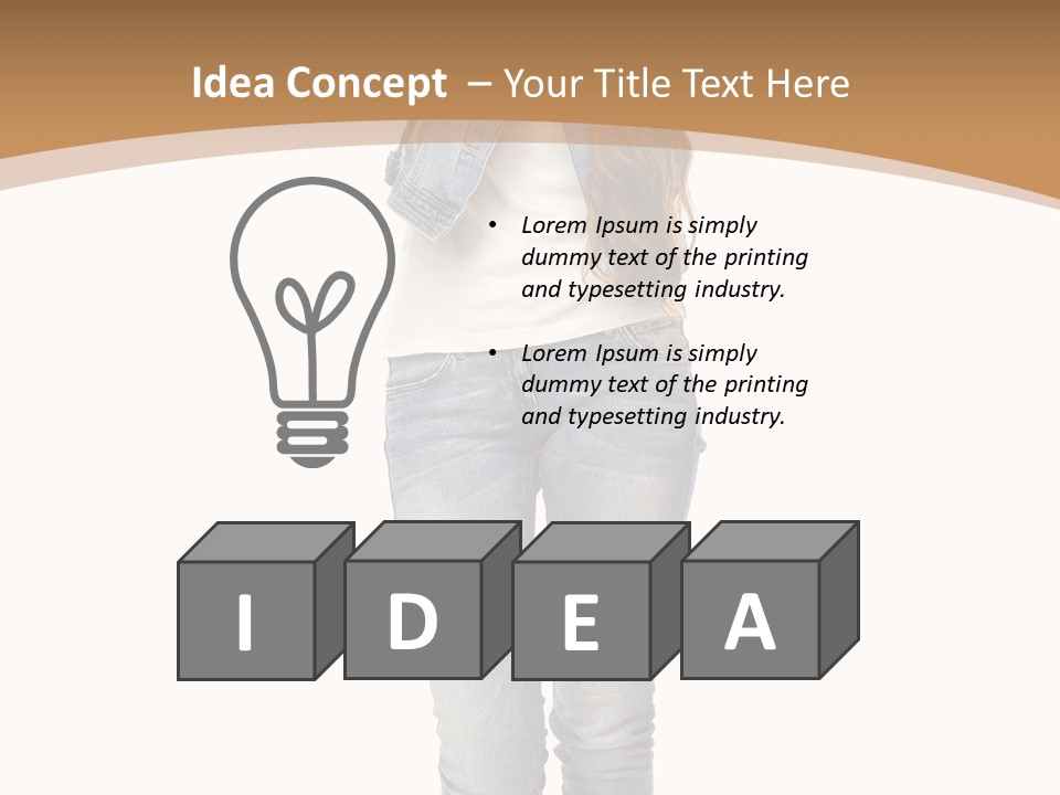 Cheering Denim Carefree PowerPoint Template