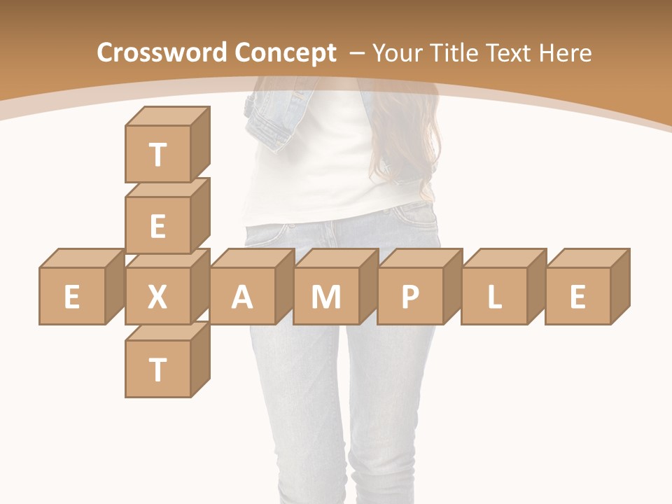 Cheering Denim Carefree PowerPoint Template