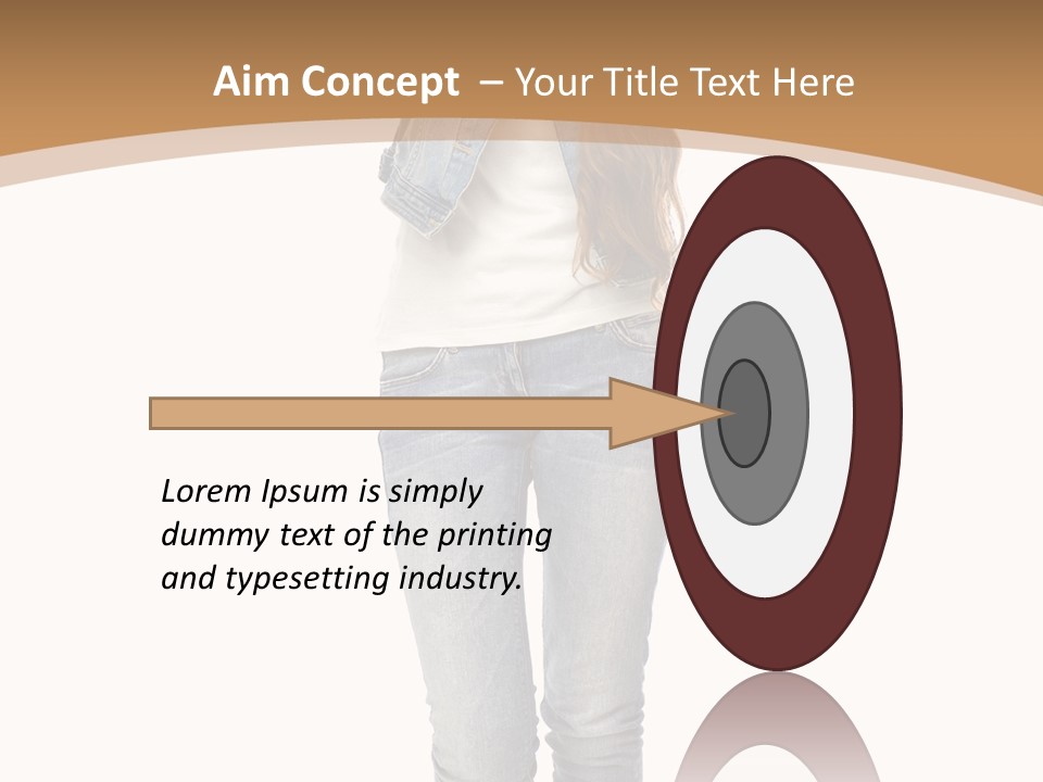 Cheering Denim Carefree PowerPoint Template
