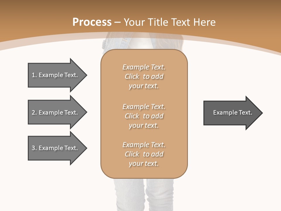 Cheering Denim Carefree PowerPoint Template