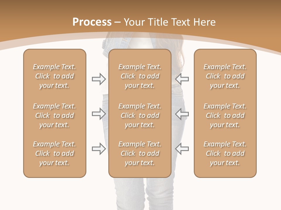 Cheering Denim Carefree PowerPoint Template