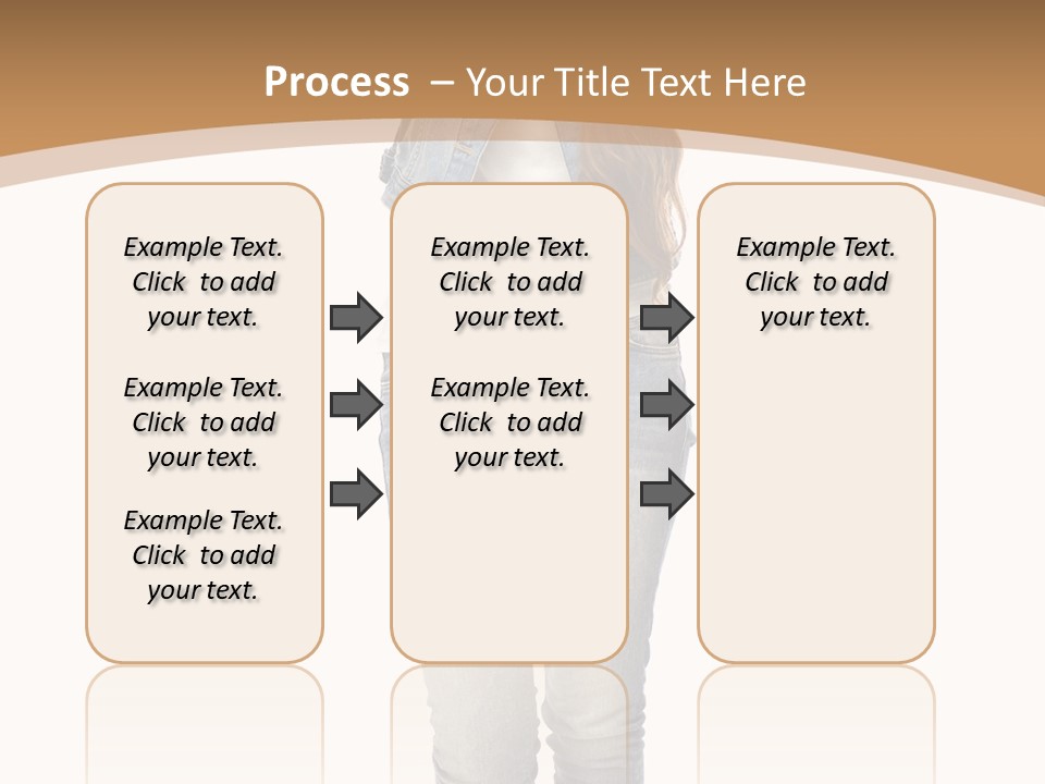Cheering Denim Carefree PowerPoint Template
