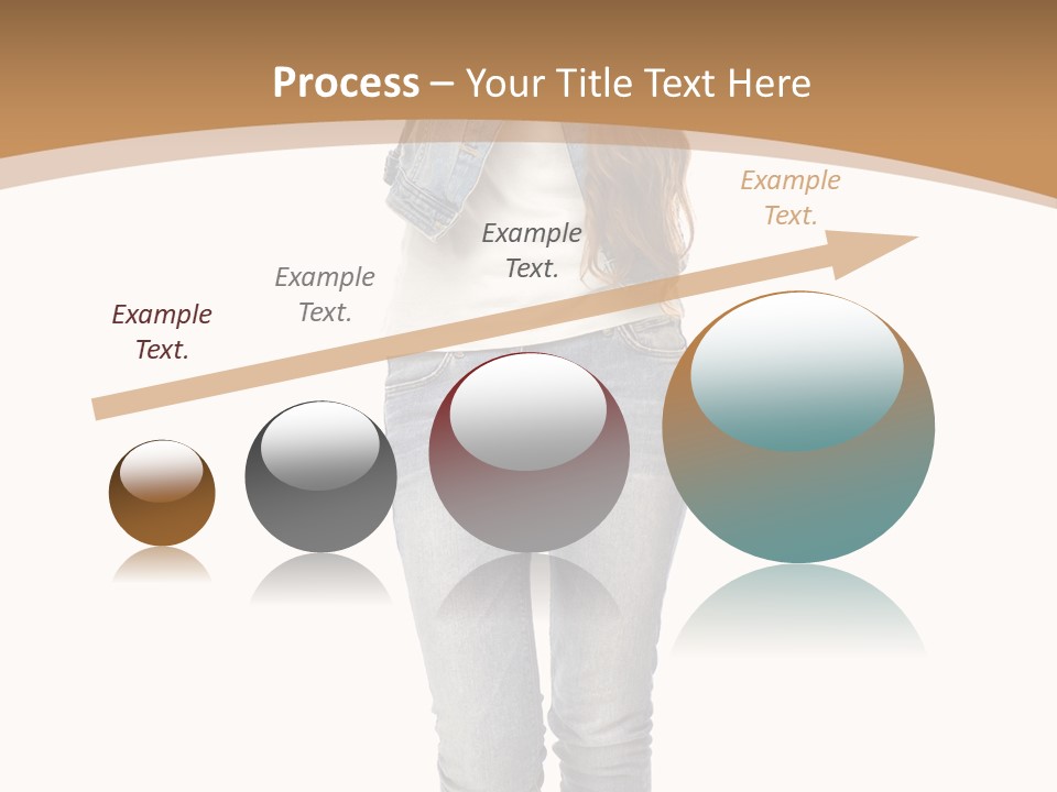 Cheering Denim Carefree PowerPoint Template