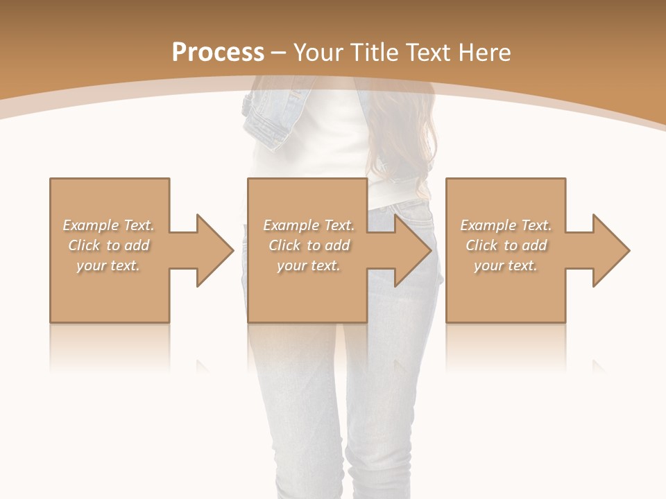 Cheering Denim Carefree PowerPoint Template