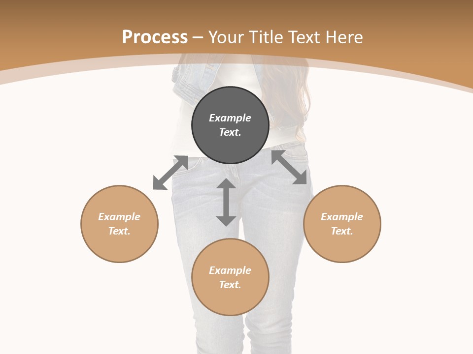 Cheering Denim Carefree PowerPoint Template