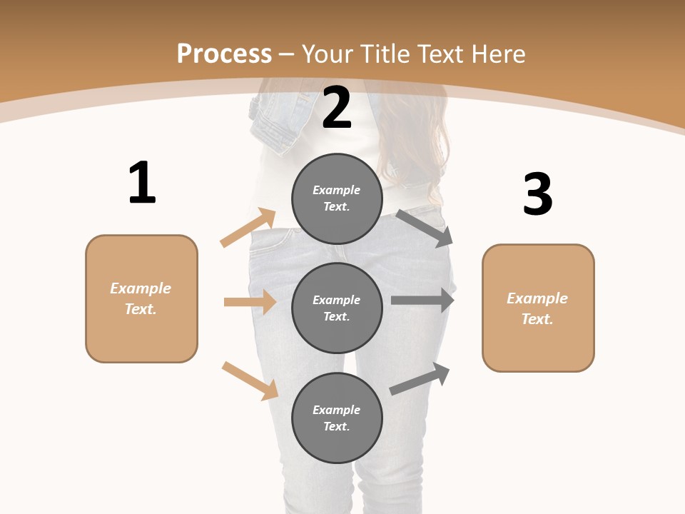 Cheering Denim Carefree PowerPoint Template