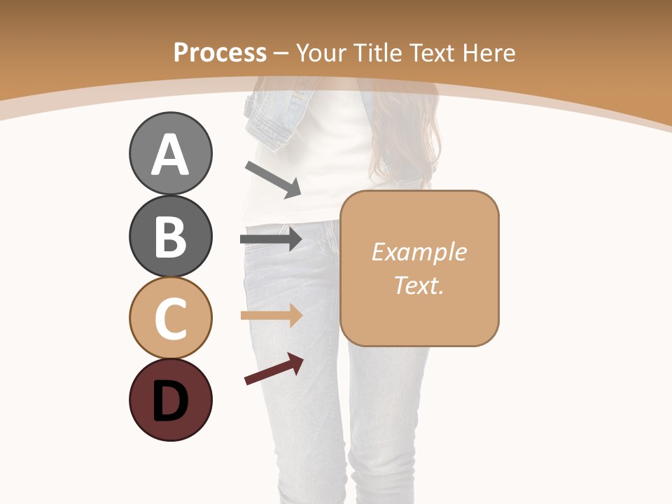 Cheering Denim Carefree PowerPoint Template