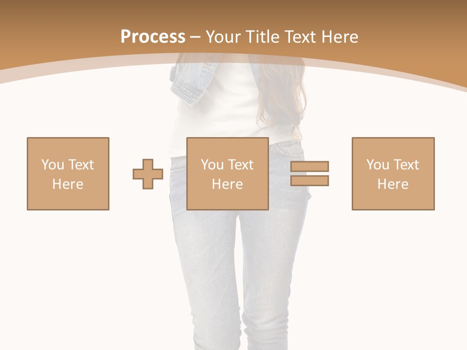 Cheering Denim Carefree PowerPoint Template