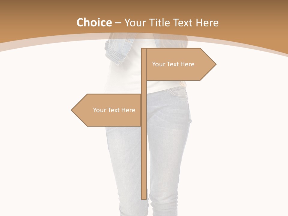 Cheering Denim Carefree PowerPoint Template