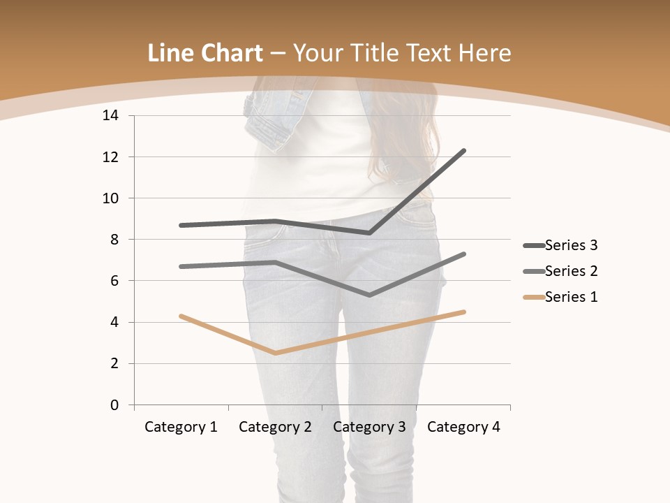 Cheering Denim Carefree PowerPoint Template