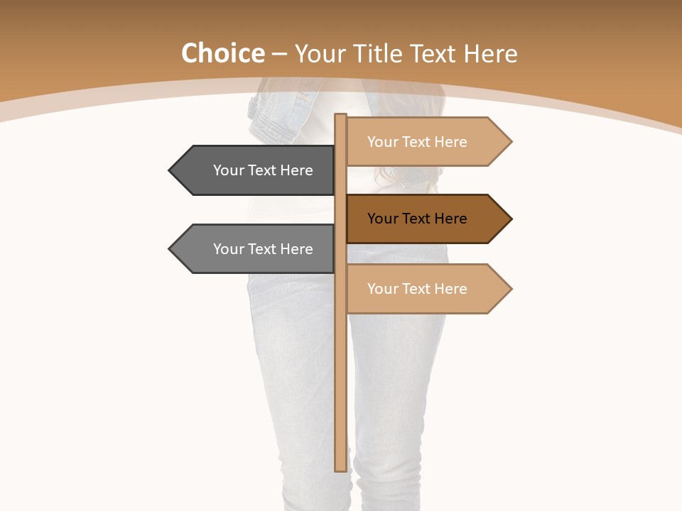 Cheering Denim Carefree PowerPoint Template