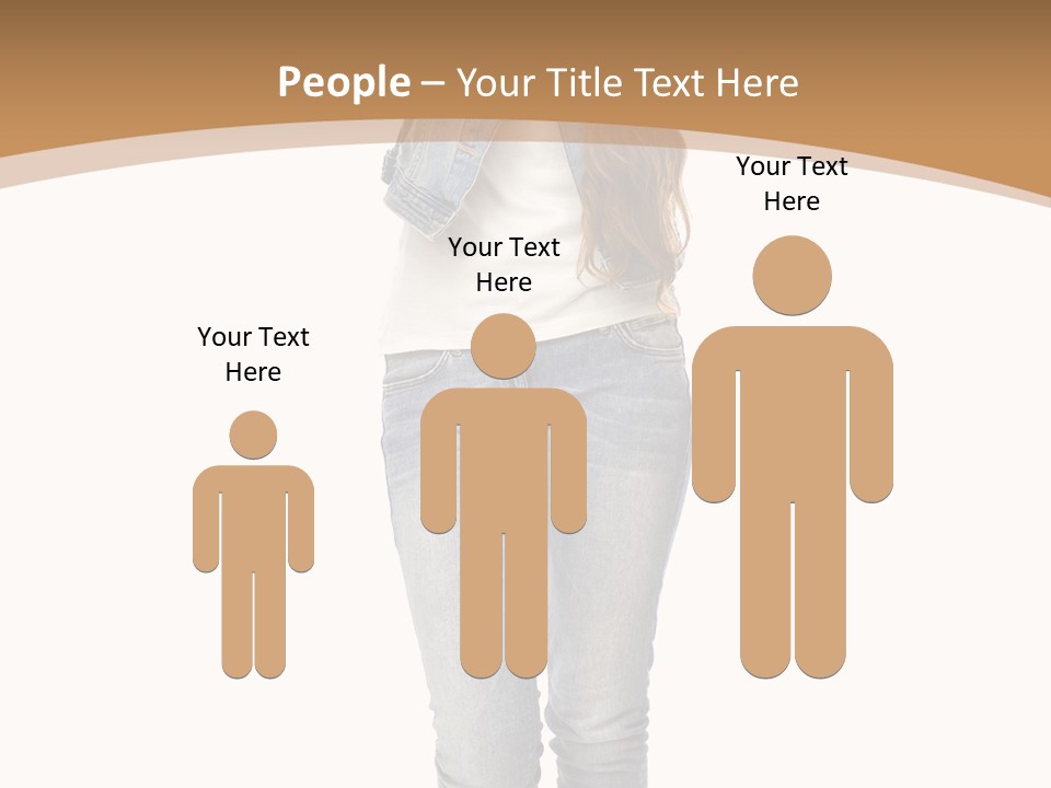 Cheering Denim Carefree PowerPoint Template