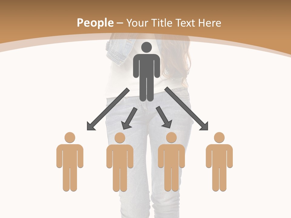 Cheering Denim Carefree PowerPoint Template