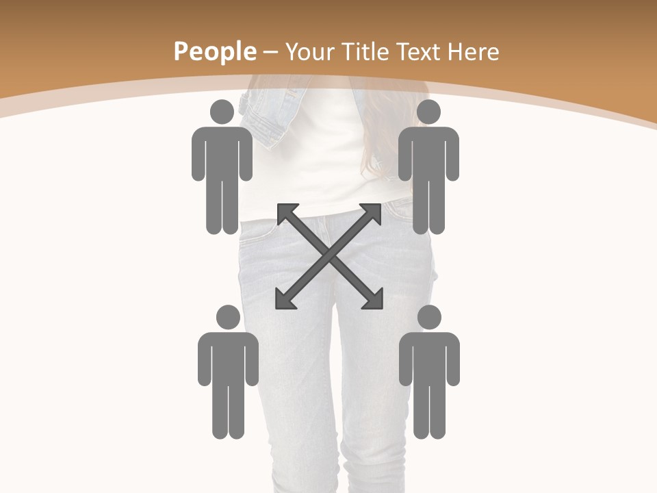 Cheering Denim Carefree PowerPoint Template