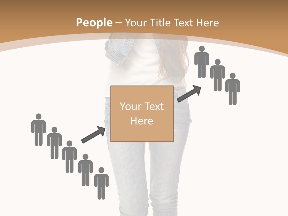 Cheering Denim Carefree PowerPoint Template