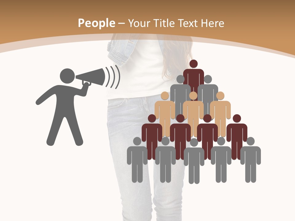 Cheering Denim Carefree PowerPoint Template