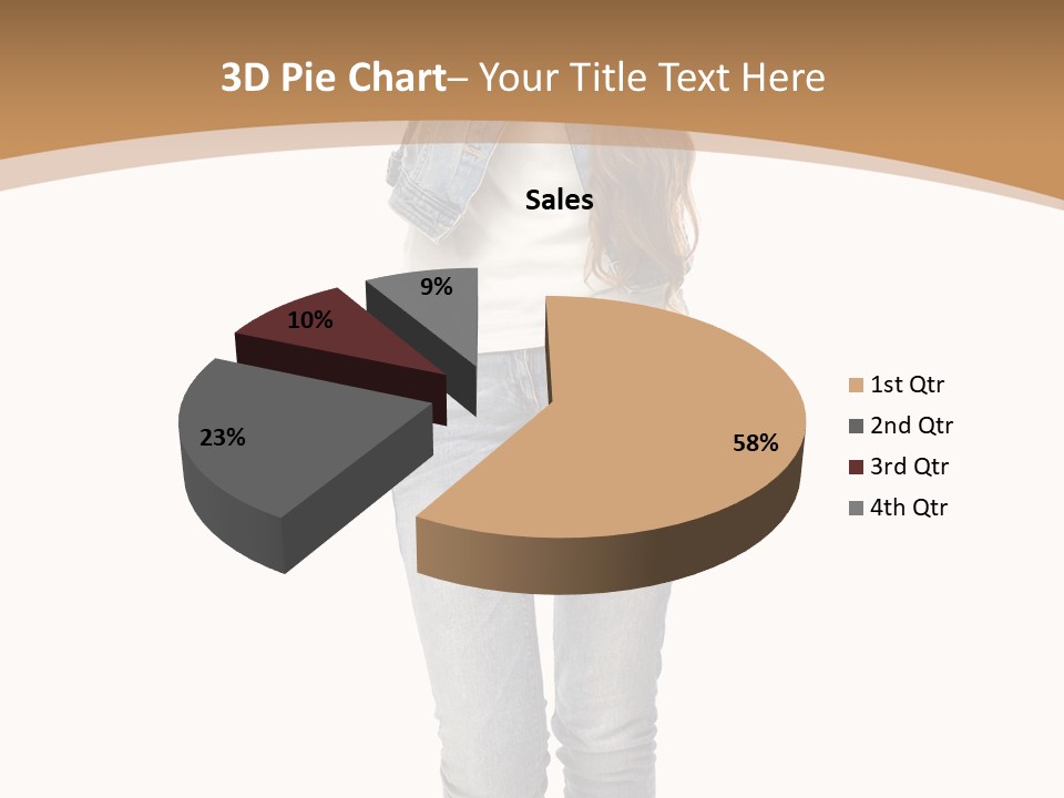Cheering Denim Carefree PowerPoint Template