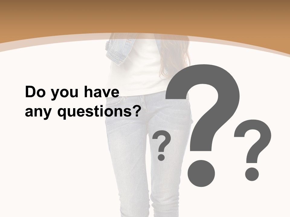 Cheering Denim Carefree PowerPoint Template