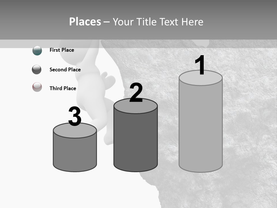 Climbing Top Icon PowerPoint Template