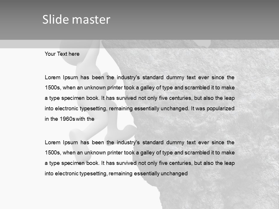 Climbing Top Icon PowerPoint Template